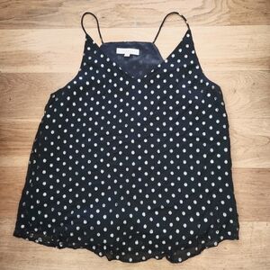 Loft Silver Dot Cami Tank, Sz L